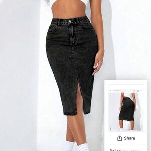 SHEIN Petite denim Pencil Skirt